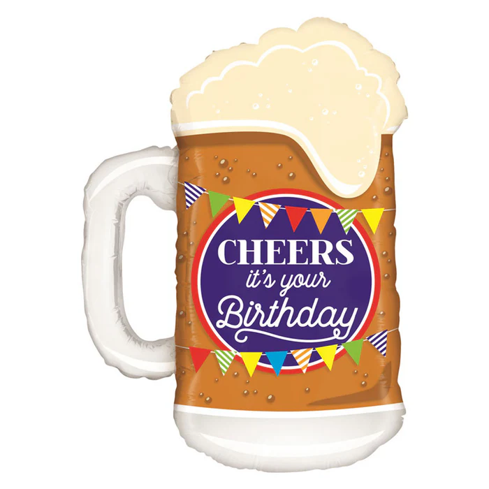 Bierkrug Cheers its your Birthday mit Helium und Gewicht