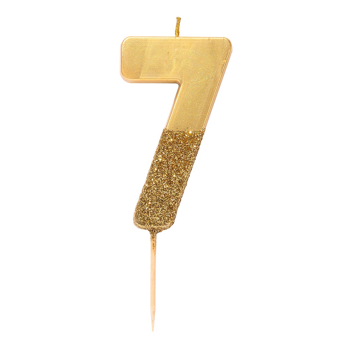 Zahlenkerze 7 gold