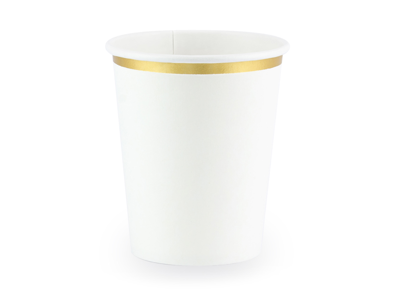 Becher in gold weiß 260 ml