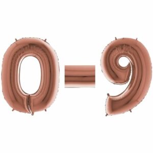 Folienzahl rosegold 34 in / 86cm