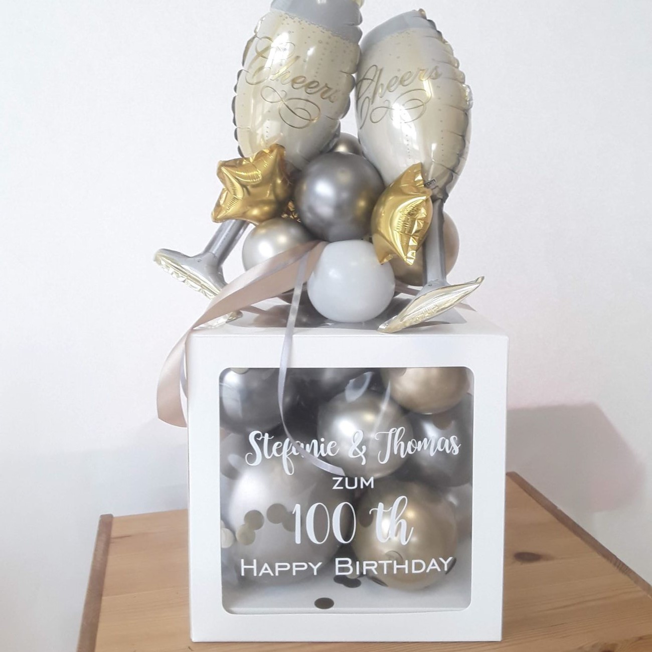 Ballonbox Sektgläser-Motiv