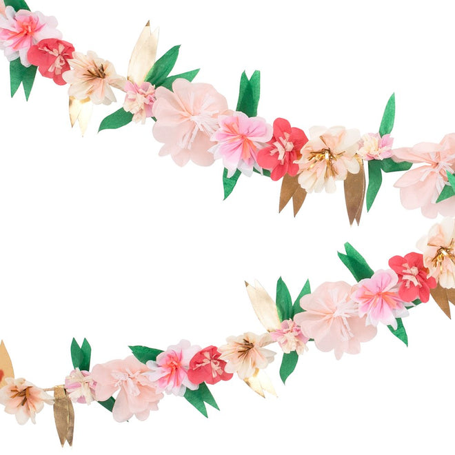 Girlande Blumen rosa