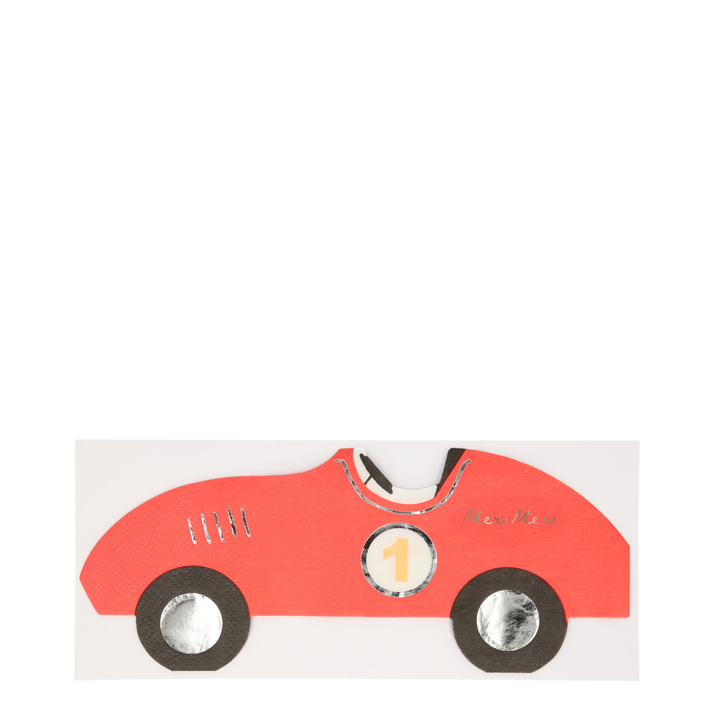Servietten Rennauto
