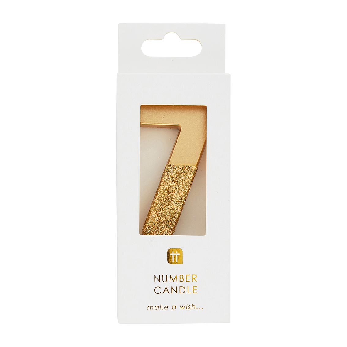Zahlenkerze 7 gold