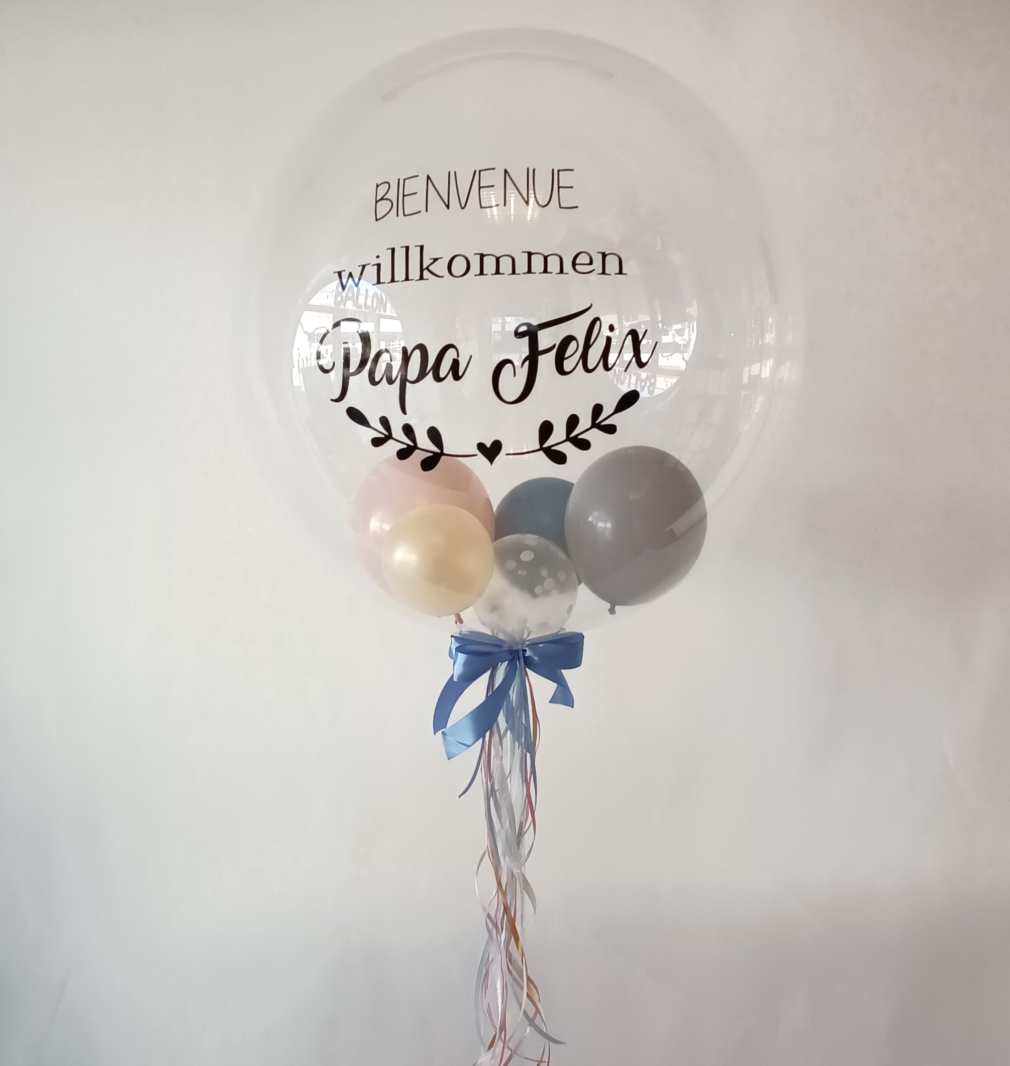 Bubble Ballon Wunschfarbe personalisiert