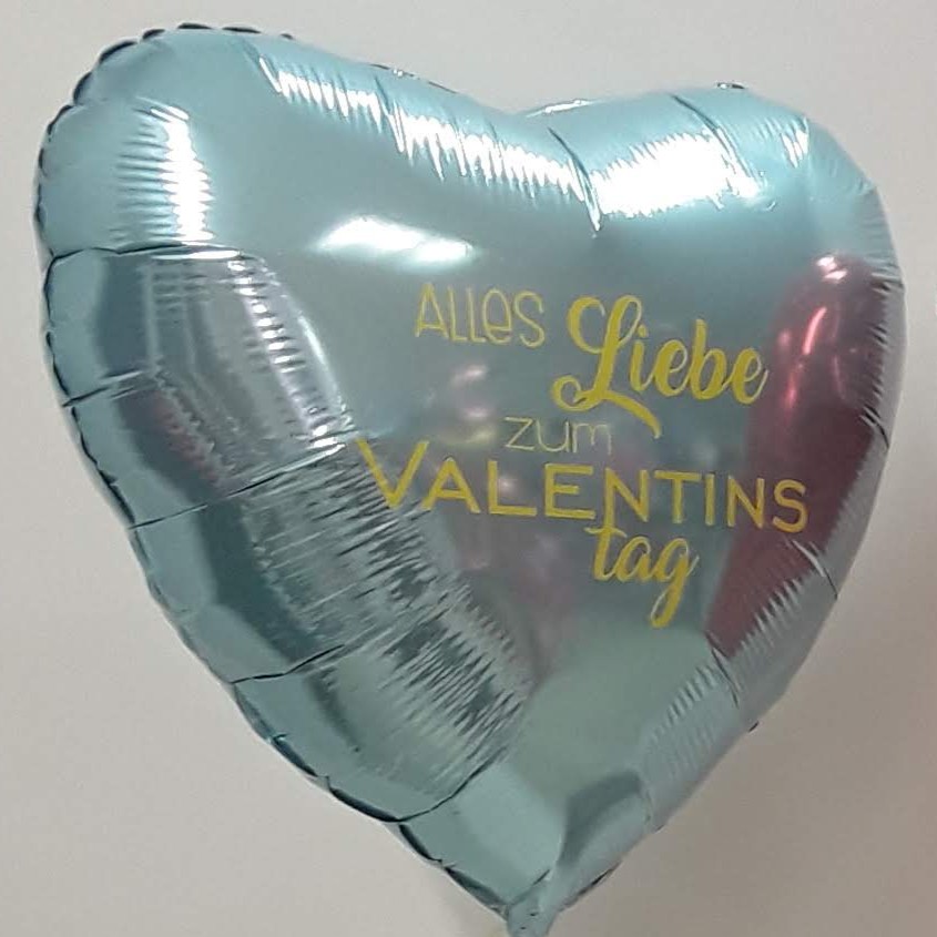 Valentinstag bedrucktes 55 cm Herz in blau