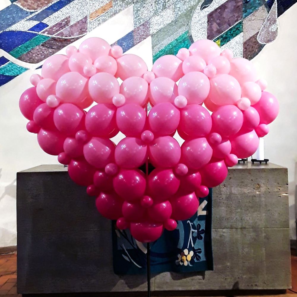 Ballonherz gefüllt