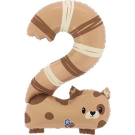 Tierzahl 2 Cat 35 in / 89cm mit Helium und Gewicht