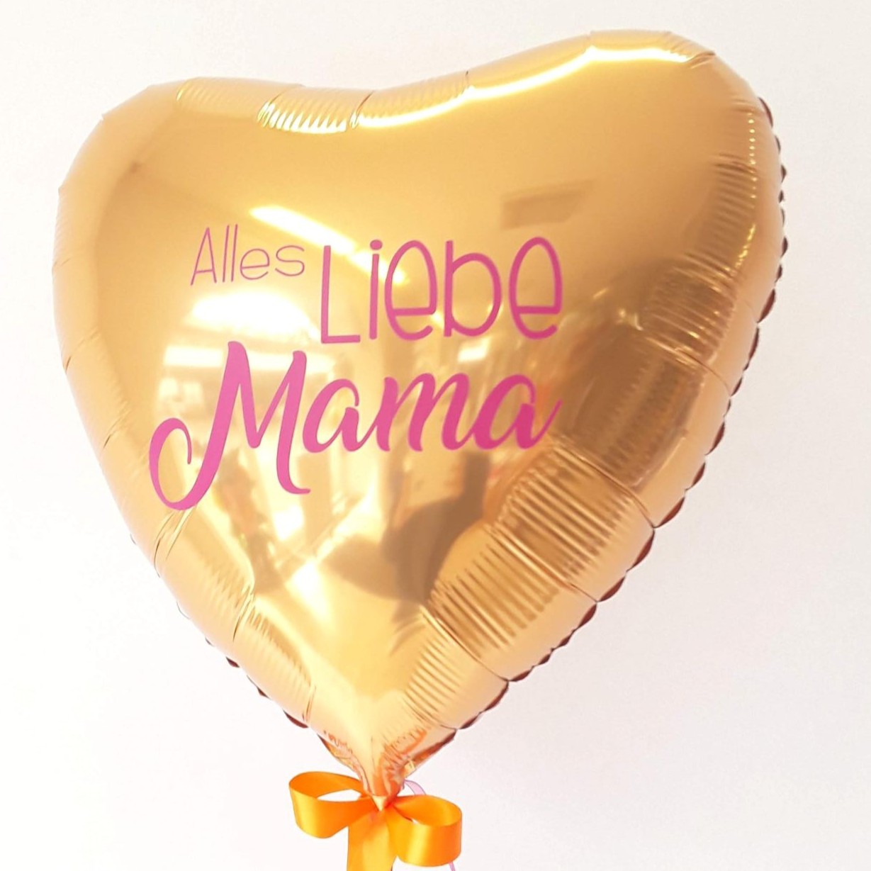 Alles Liebe Mama bedrucktes 55 cm Herz in rosa