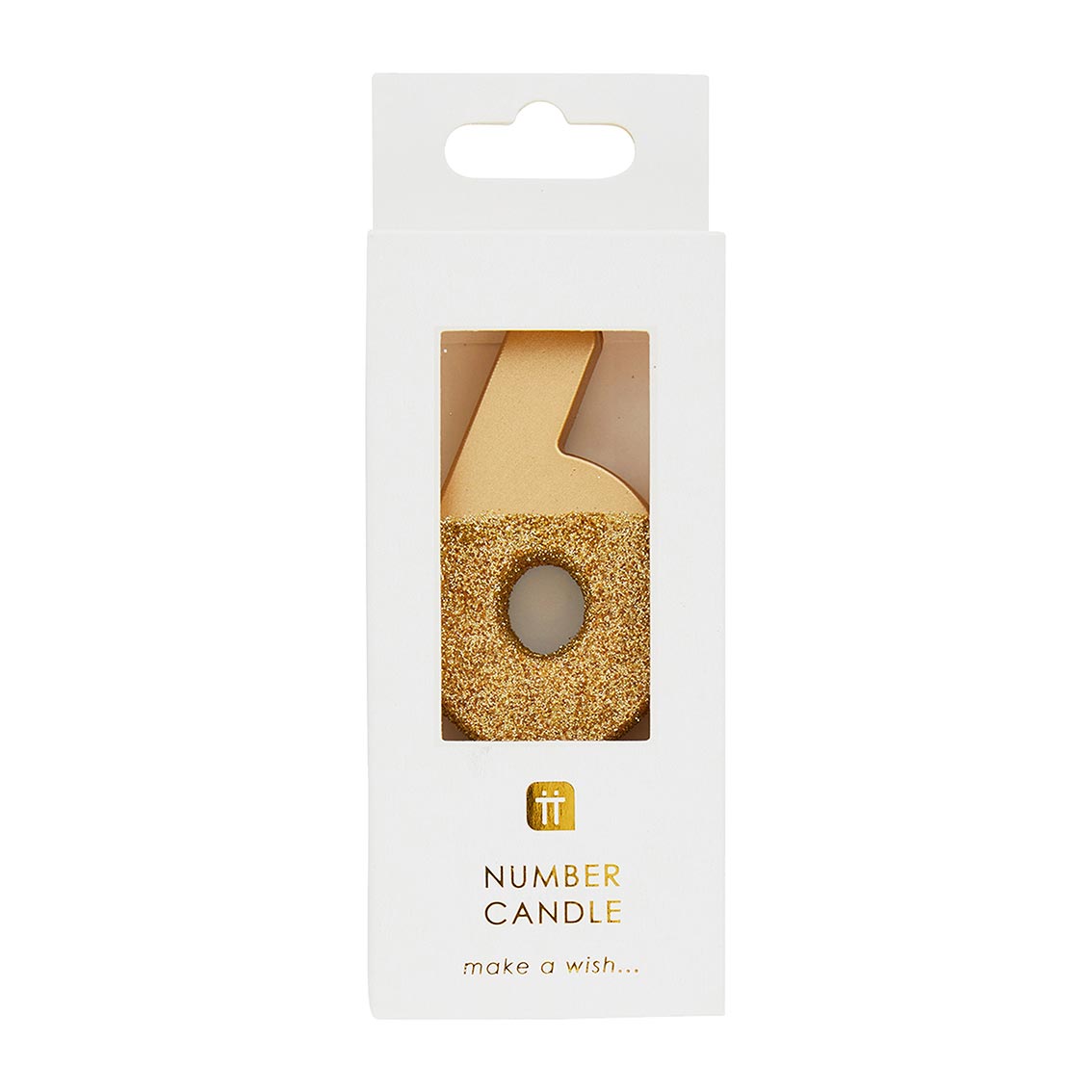 Zahlenkerze 6 gold