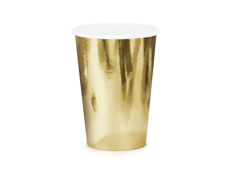 Becher in gold mit 220 ml