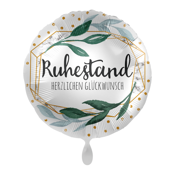 Ruhestand-Herzlichen Glückwunsch 43 cm mit Helium und Gewicht