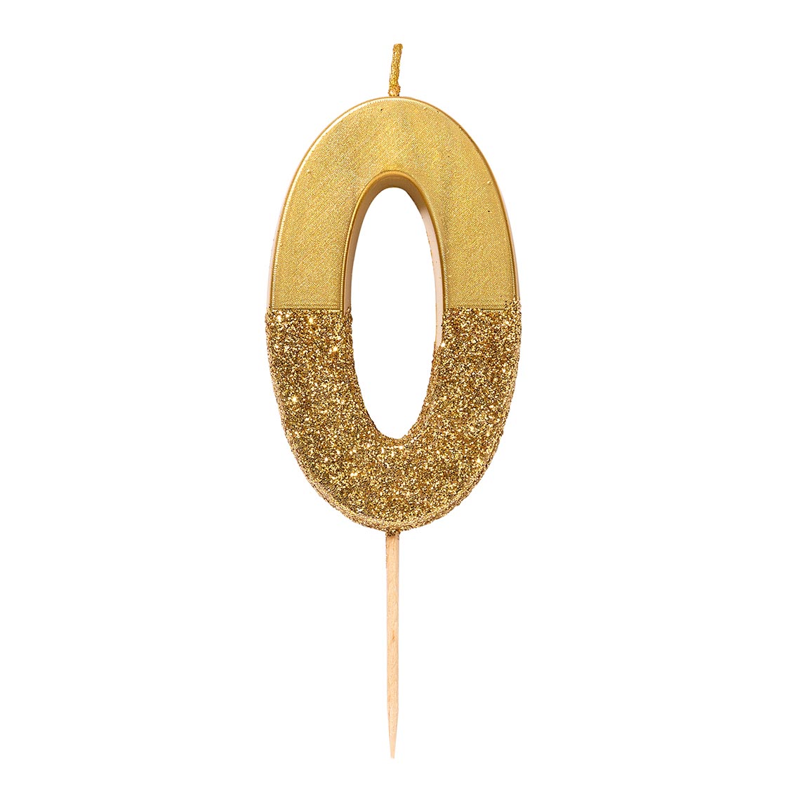 Zahlenkerze 0 gold