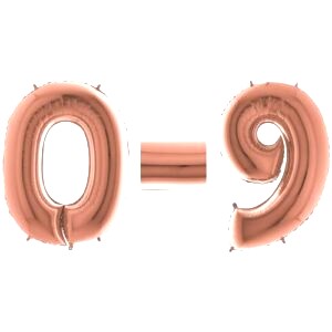 Folienzahl rosegold 34 in / 86cm