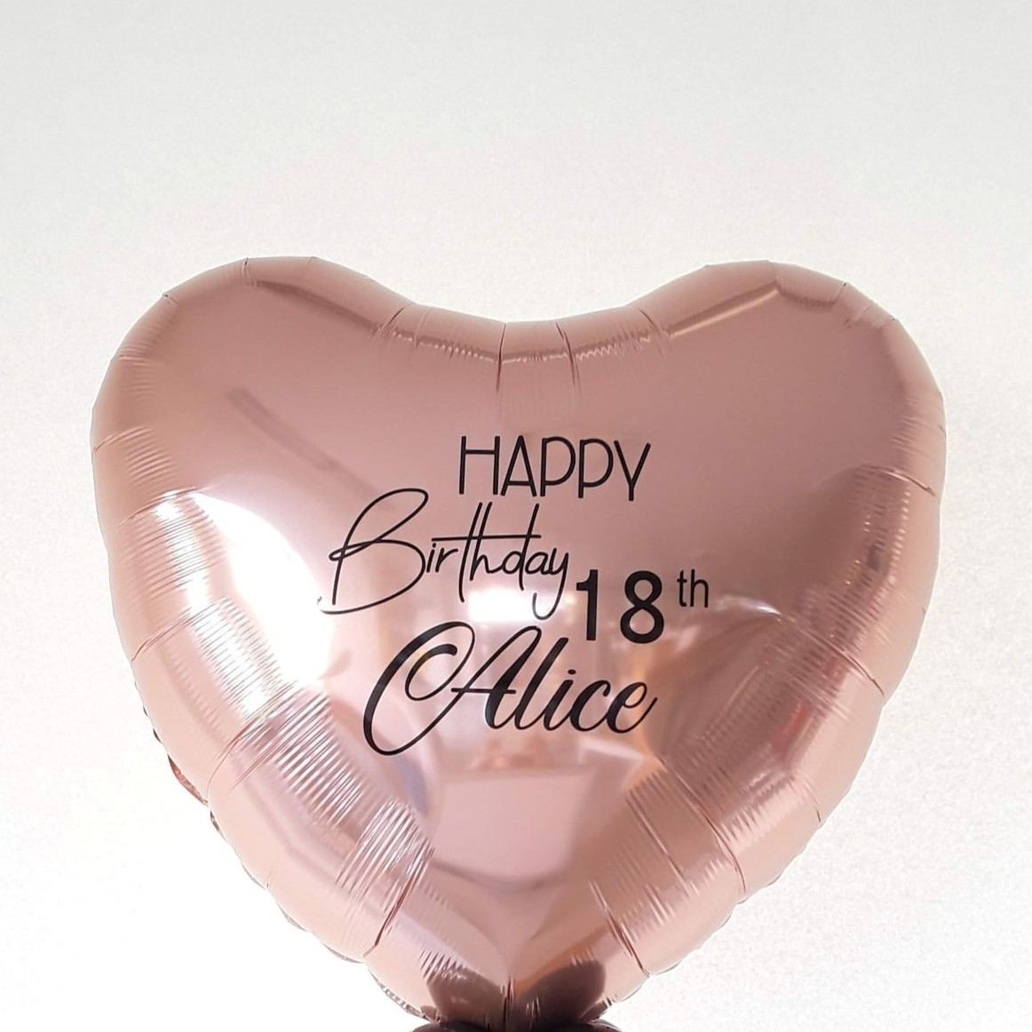 Happy Birthday bedrucktes 55 cm Herz in rosegold