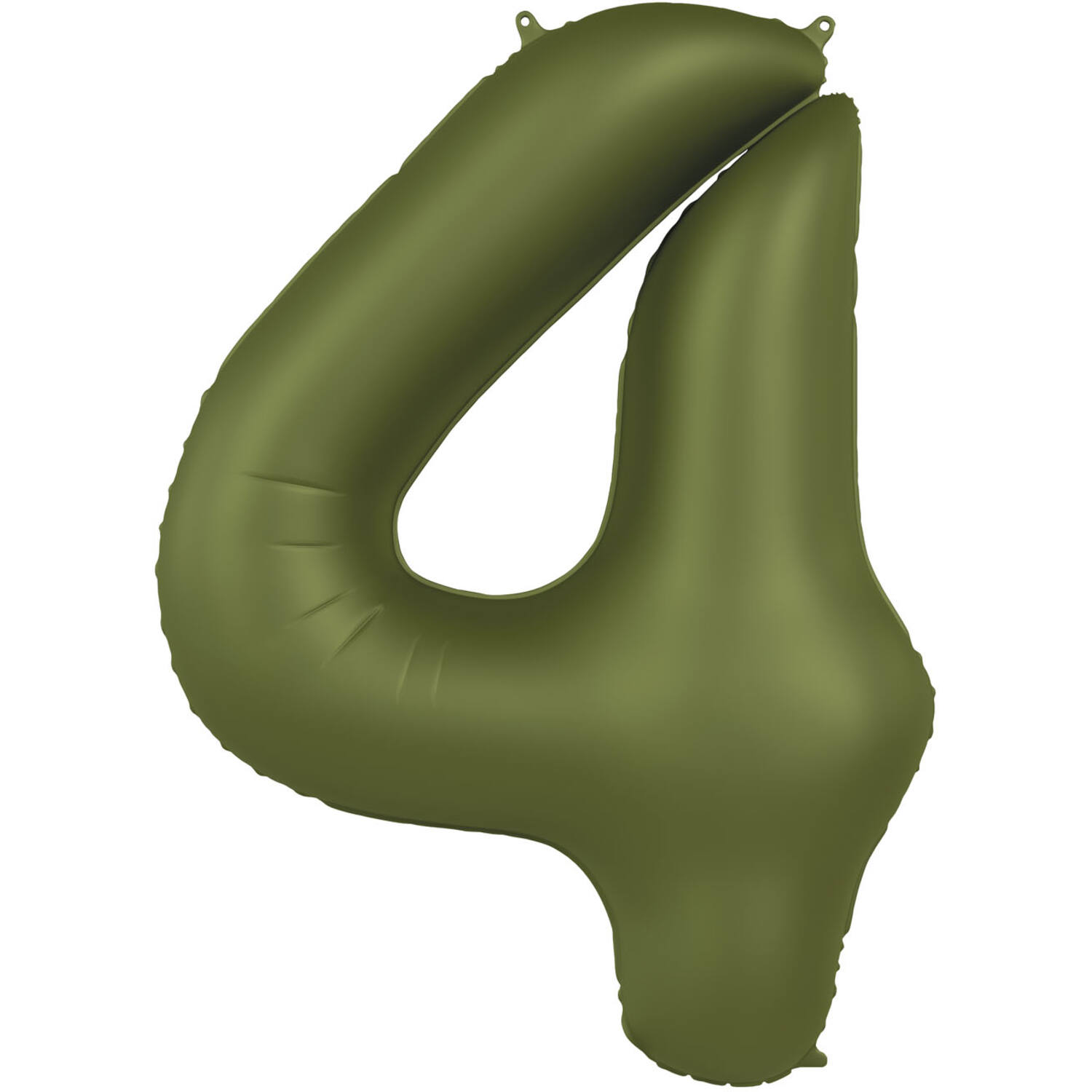 Folienzahl 4 olivegrün ultra matt 34 in / 86cm mit Helium und Gewicht