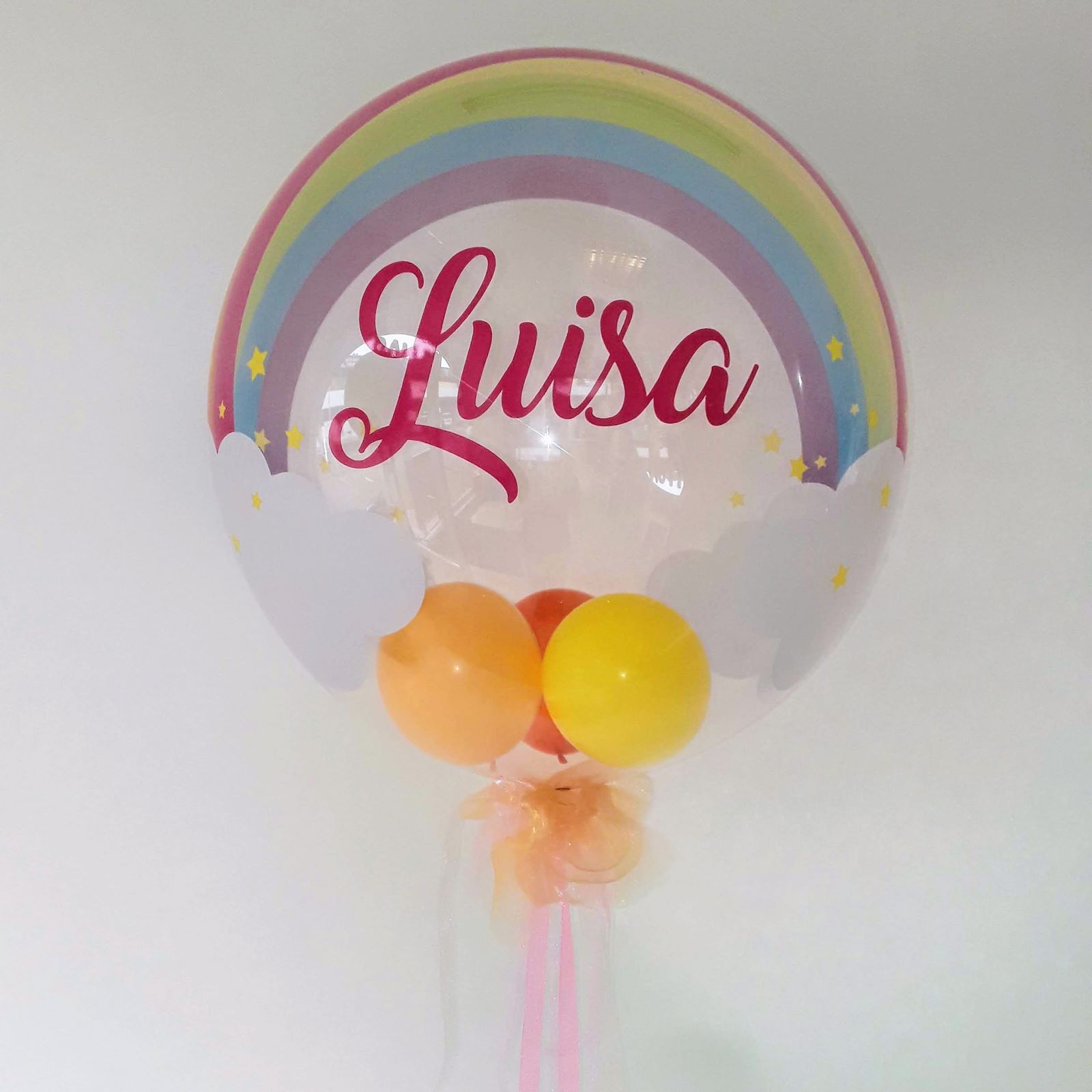 Bubble Ballon Regenbogen personalisiert