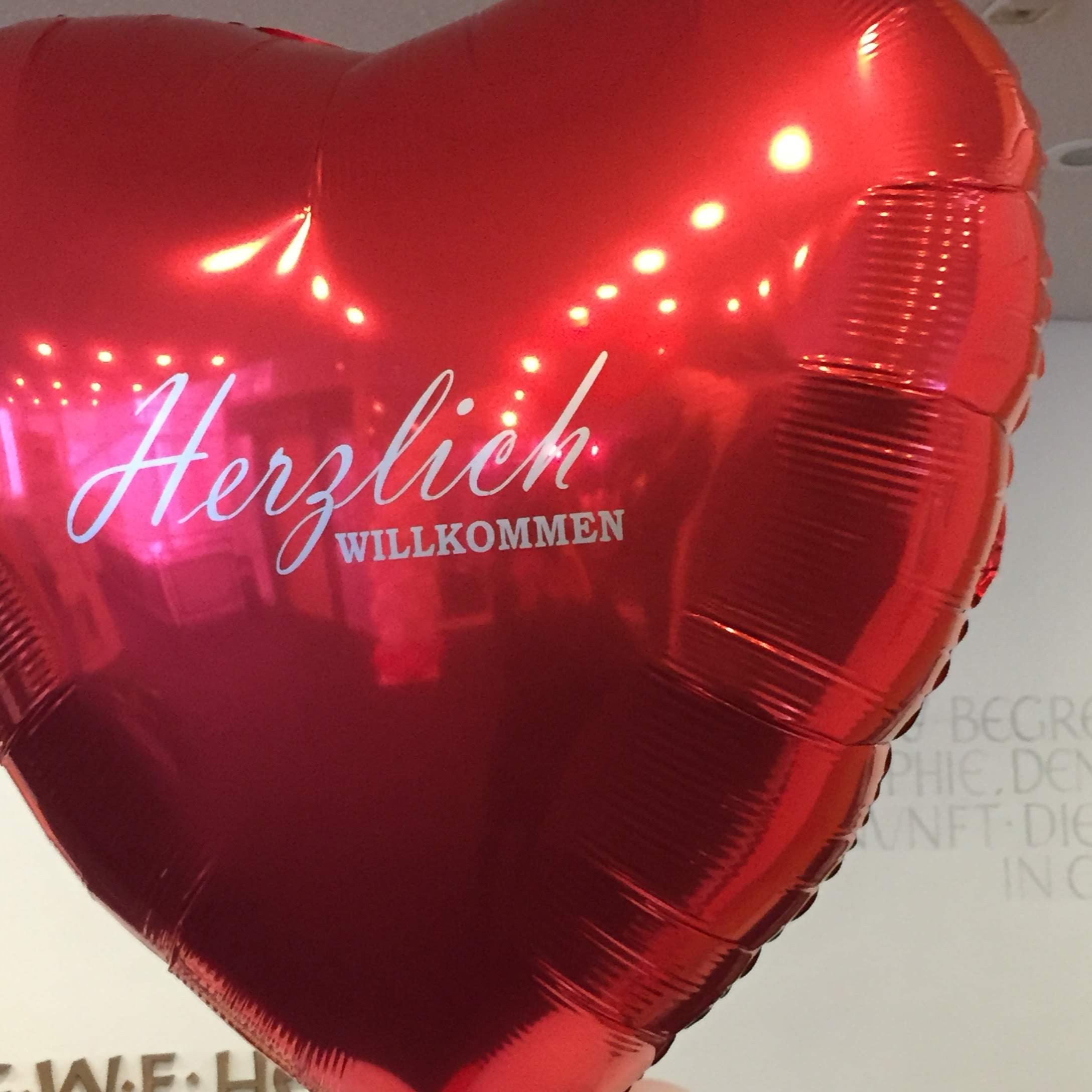 Herz-Folienballon rot ca. 55 cm– personalisiert