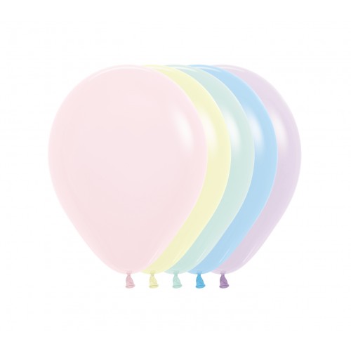Ballons pastell rosa, gelb, grün, blau, lila